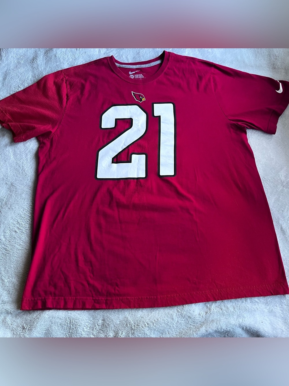 NFL CARDINALS PETERSON #21 men’s Red Nike Regular Fit T-shirt Size XXL
